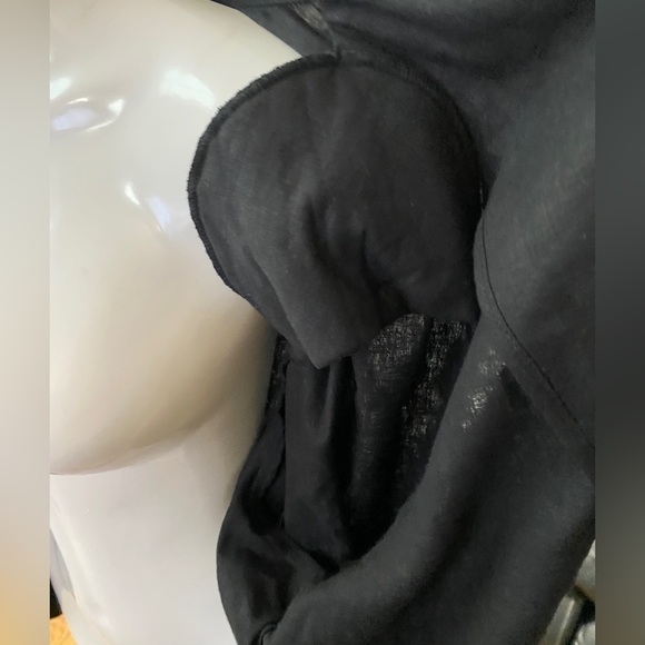 Addition Elle Black Shawl Collar Blazer Linen blend Sz US 22 - Picture 12 of 14